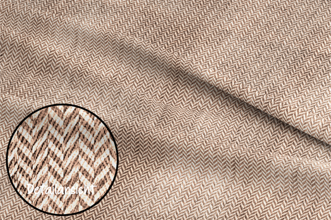 Ep - Fischgrät Denim/Jeansoptik - " Beige " - Bio French Terry